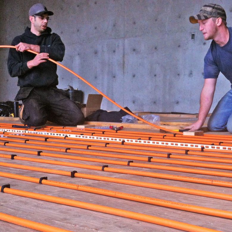 radiant floor installation by Southwest Solar