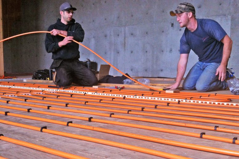 radiant floor installation by Southwest Solar